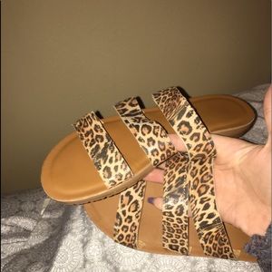 Cheetah print sandals